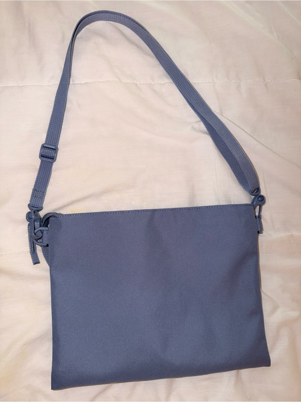 Muji:Minimal Crossbody Bag in Dusty Blue - Versatile Women's Shoulder Bag